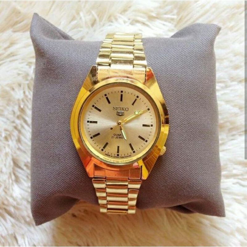 JAM TANGAN PRIA WANITA SEIKO WARNA GOLD