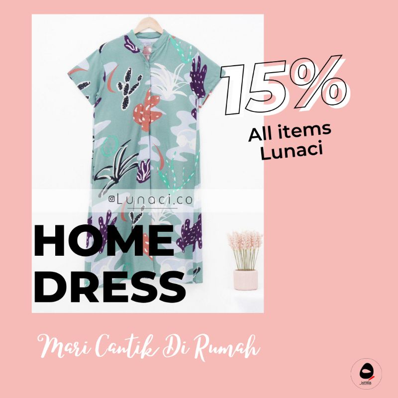 HOME DRESS | DASTER PENDEK MOTIF - LUNACI