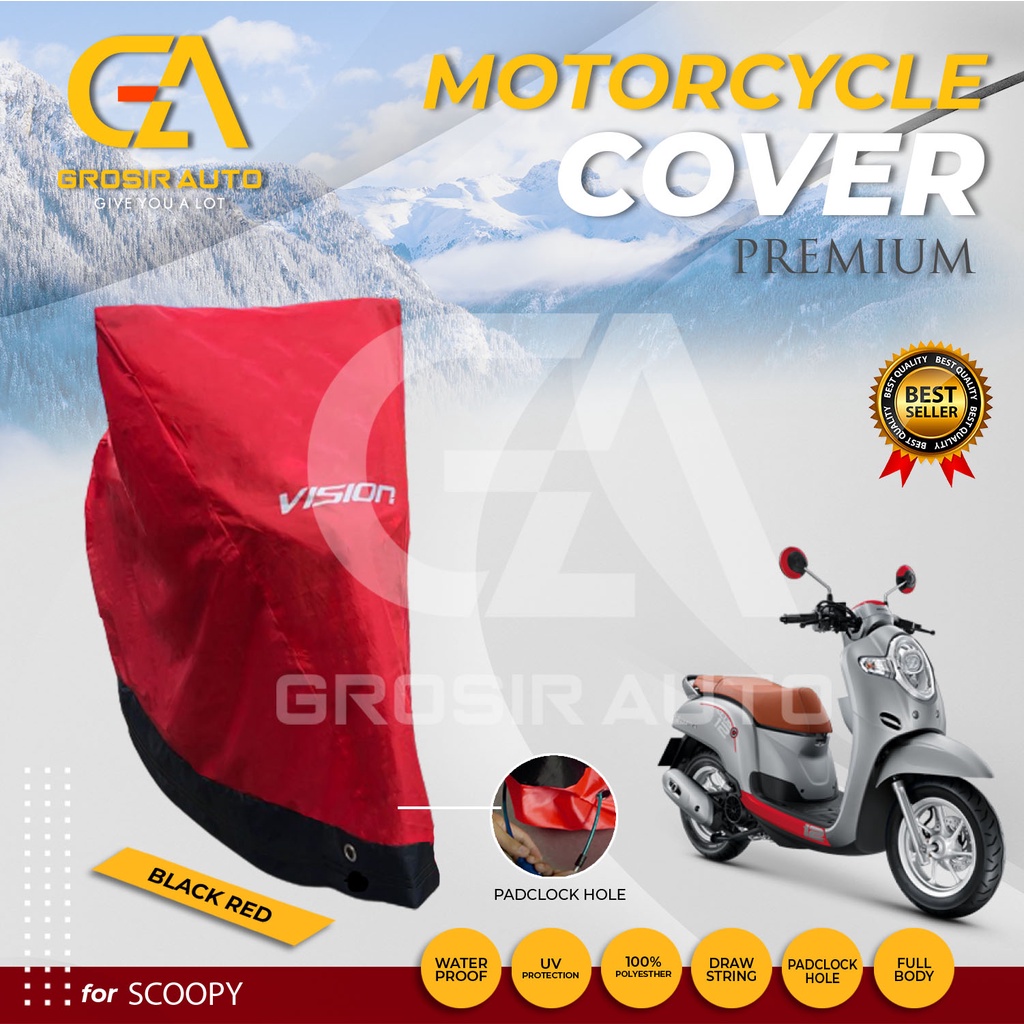 SARUNG PENUTUP BODY COVER / SELIMUT MOTOR SCOOPY VISION PREMIUM WATERPROOF