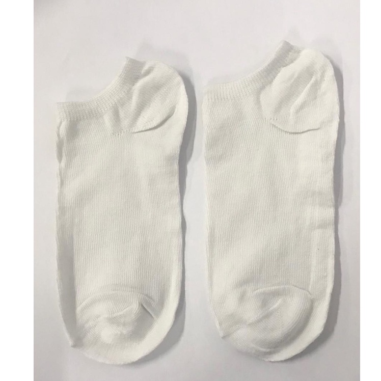 ⭐Bobastore⭐ R108 Kaos Kaki Polos Wanita KaosKaki Spandek Pendek Korea Murah Short Socks-MOTIF 1 PUTIH