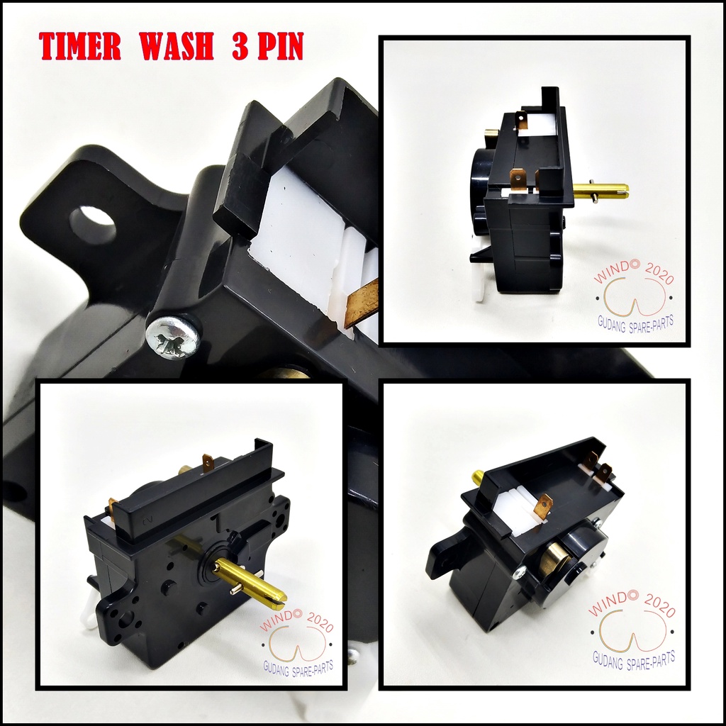 TIMER MESIN CUCI SHARP | TIMER WASHING 3 PIN | TIMER WASH SOKET 3 PIN | TIMER MESIN CUCI SHARP ORI