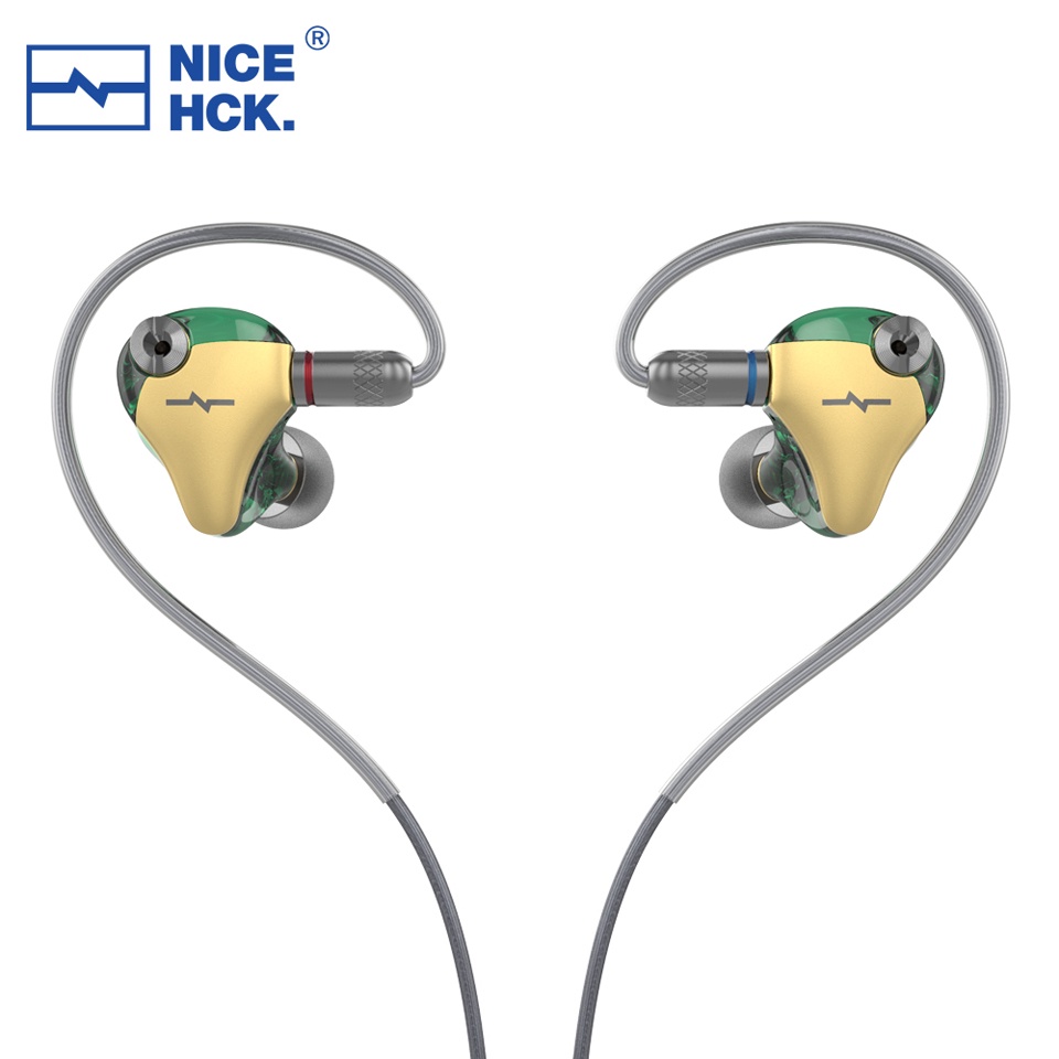 Nicehck M5 Headset Earbuds Resin HIFI IEM 4BA + 1ddd Driver Music 0.78mm 2pin 3 Gaya Dapat Dilepas