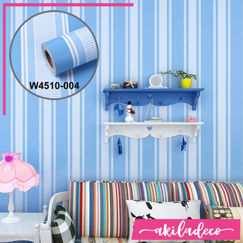 Wallpaper dinding SALUR Sticker Dinding Walpaper PREMIUM QUALITY 45cm x 1mtr dekorasi dinding kamar