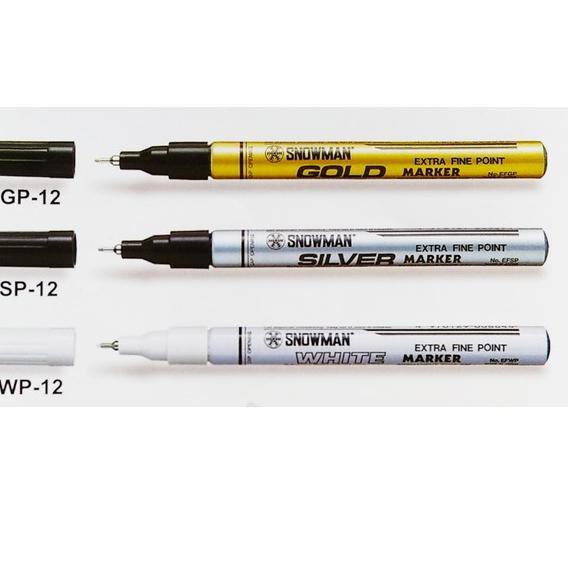 

7K Spidol Extra Fine Paint Marker White Putih | Gold Emas | Silver Perak - Snowman MURAH! 7K Q8R
