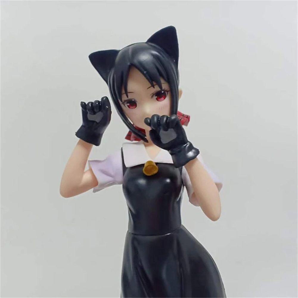 Agustina Love Is War Figure Koleksi PVC Model Telinga Kucing Mainan Berdiri Fujwara Chika