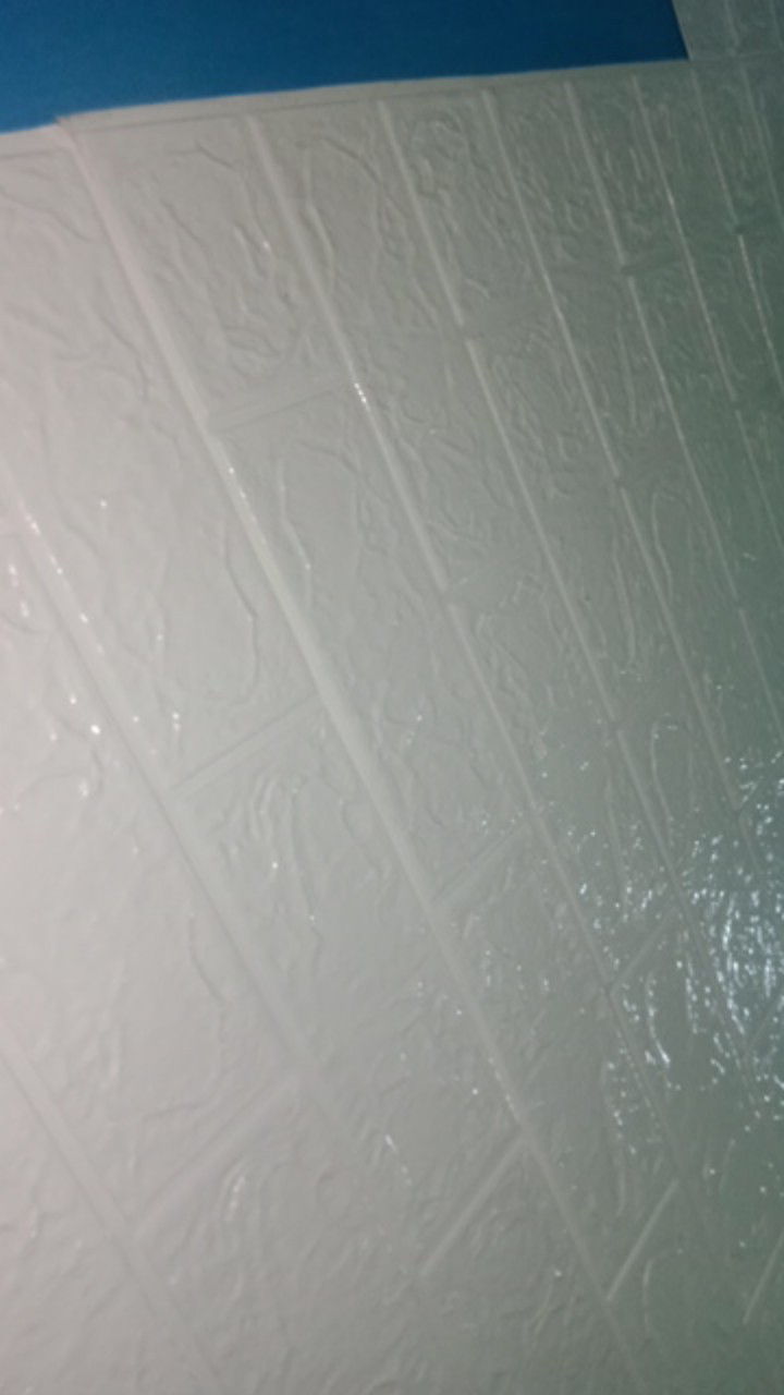 Wallpaper Dinding Bata Putih Foam 3d