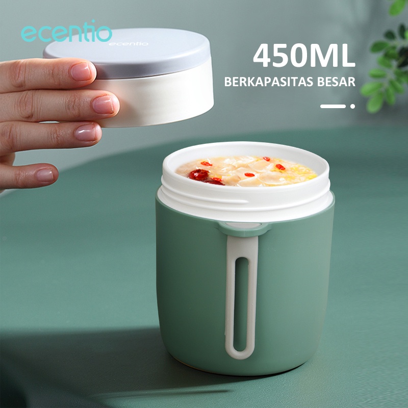 FOODI 450ml Tempat Sup Mangkuk sup Cangkir sup Portable Free Sendok BPA Free