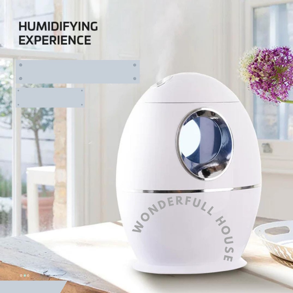 Humidifier Air Oval Telur 800ml Pelembab Ruangan Aromatheraphy 7 COLOR