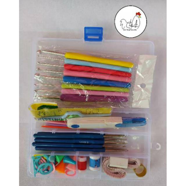Alat Rajut Set / Hakpen Set / Perlengkapan Rajut Set / Jarum Rajut Set - BOX