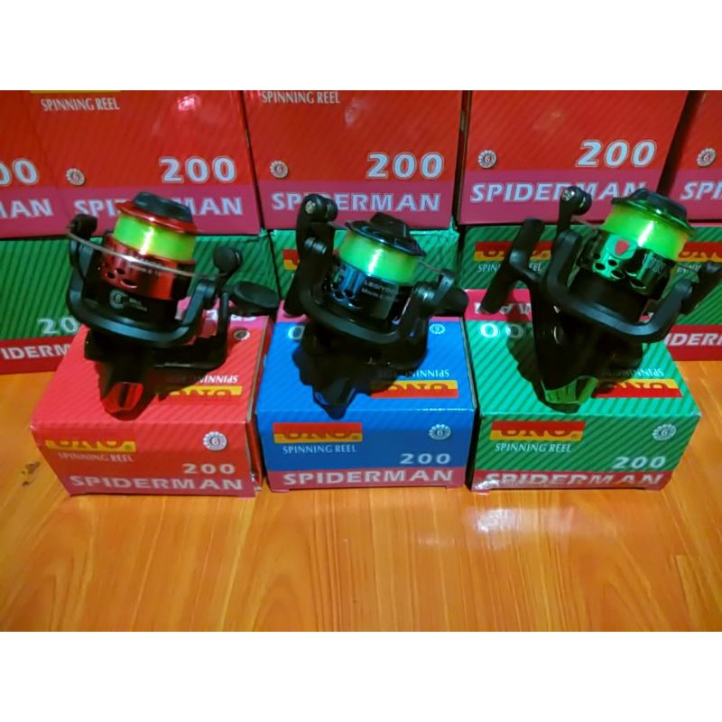 REEL PANCING UNO SPIDERMAN 200/REEL MURAH/REEL PANCING/REEL UNO/REEL UDANG/GULUNGAN PANCING