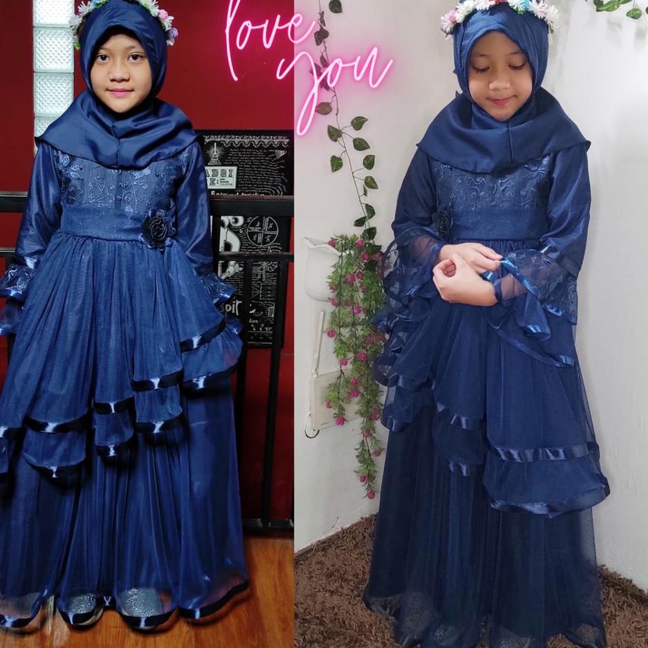 { Itsme.collection } Baju Pesta Anak Brukat / Gaun Pesta Anak Muslim Mewah Umur 3 tahun - 10 tahun