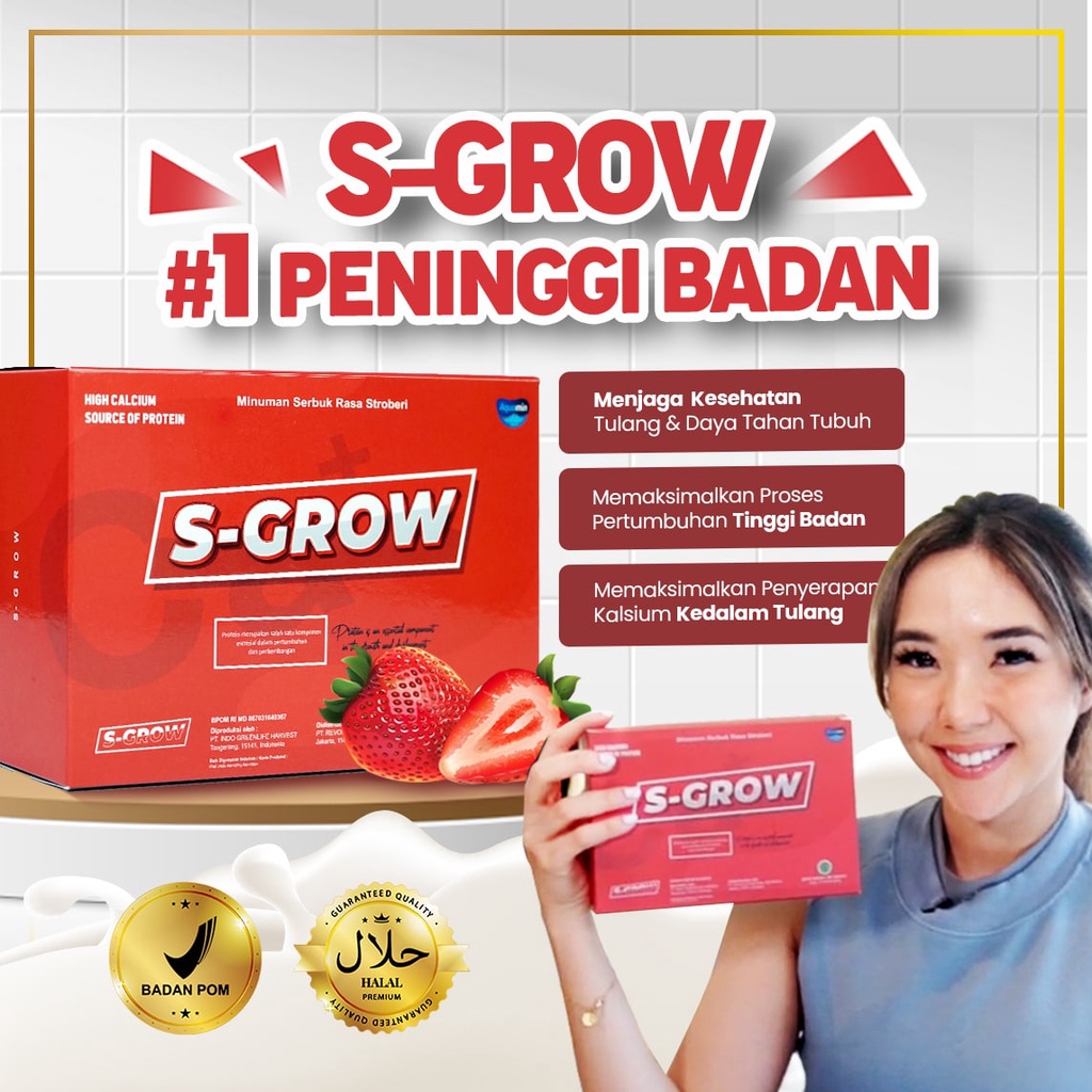 

S-GROW Suplemen Peninggi Badan High Calcium 100% ORIGINAL BPOM! TERBUKTI AMPUH