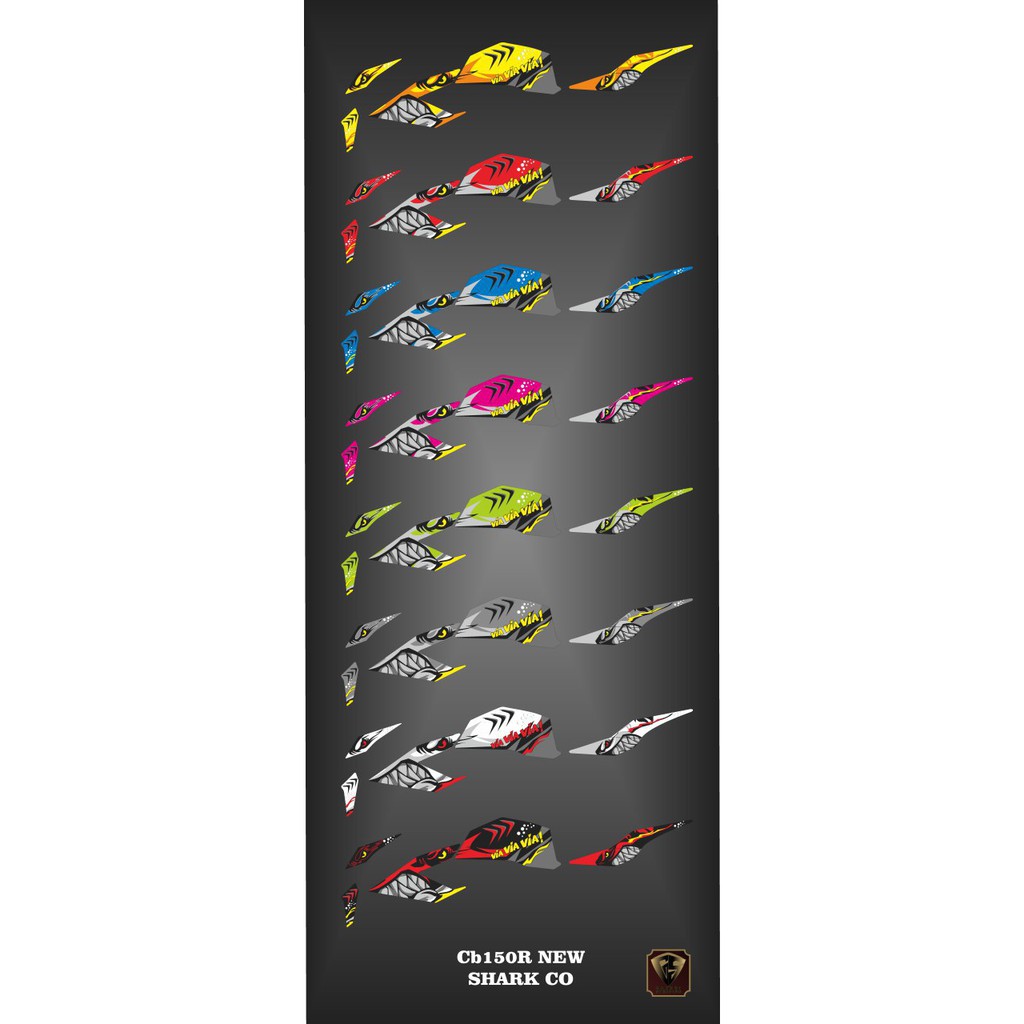 Striping cb 150 r 2016-2019 - Stiker Decal new cb150R shark co