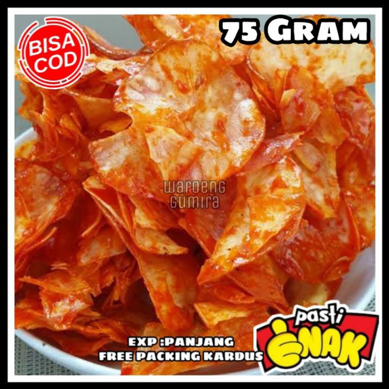 

KERIPIK SINGKONG Pedas Manis 75 Gram Cemilan Pedas Makanan Ringan Jajanan Murah