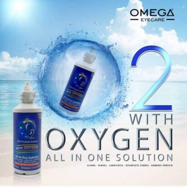 (GROSIR 20.500) Air Softlens O2 Oxygen 160ml / Cairan Softlens O2 Oxygen 160ml / Omega O2 Solution 160ml / O2 Oxygen 3+