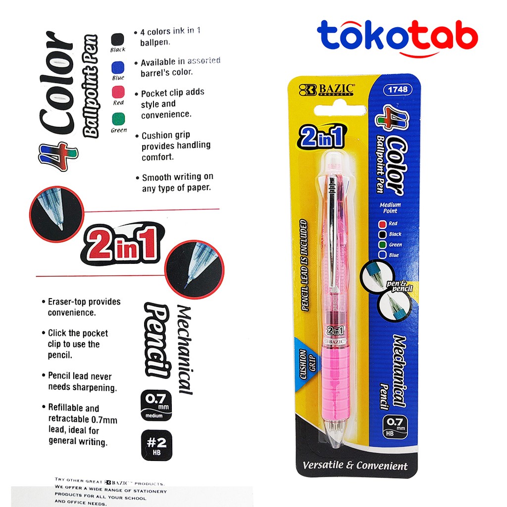 

Bolpoin Pulpen Pena + Pensil Mekanik All In 1 (4 Warna + Pensil Mekanik) 1748