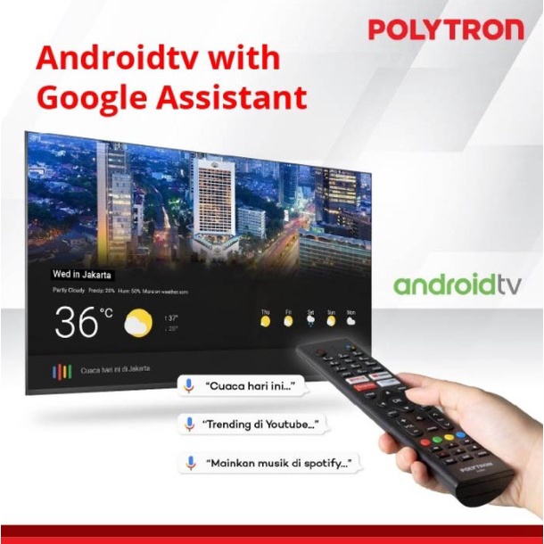 Polytron LED Smart Android TV 32 Inch Digital Frameless PLD 32AG5759 32AG5959 32AG9953