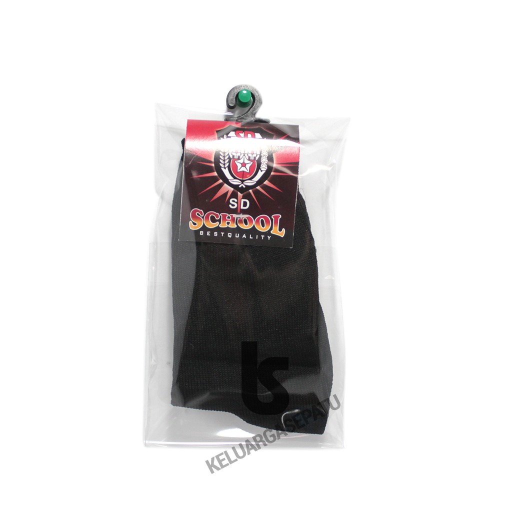 kaos kaki sekolah putih hitam ukuran SD sebetis spandek polyster harga