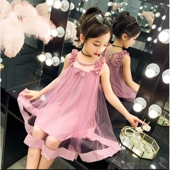 INV - KIDS DRESS MRT / PINK / BLUR / COMBI TULLE / TERBARU