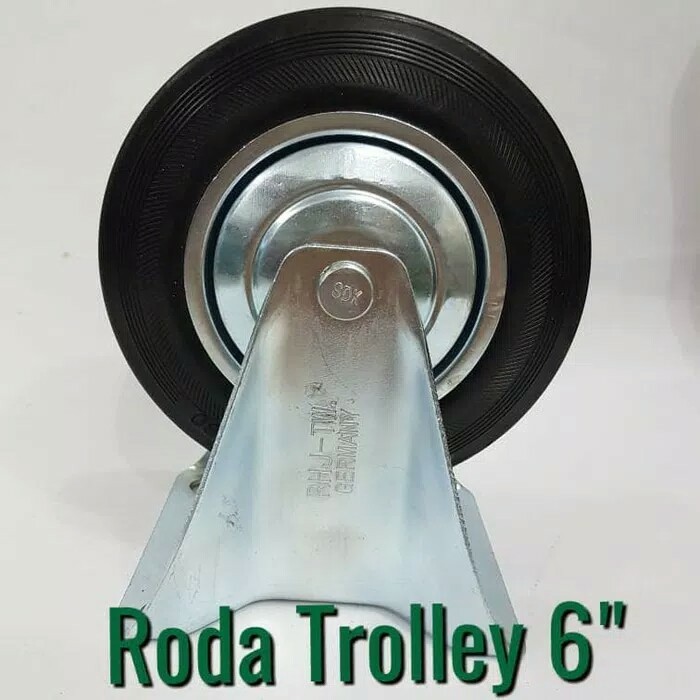 Roda troli 6 inch mati roda karet etalase