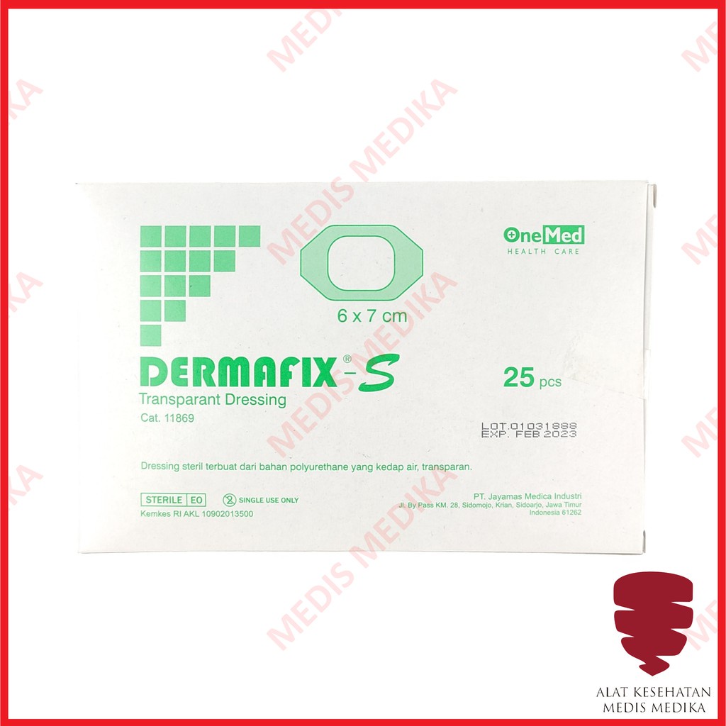 Dermafix S 6 X 7 CM Onemed p3k Plester Anti Air Infus Dewasa P3K Plaster 6X7 6X7CM