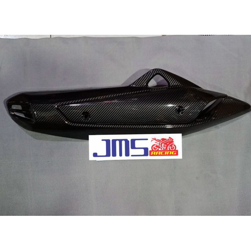 Cover tutup tameng knalpot dan radiator carbon yamaha nmax zoro