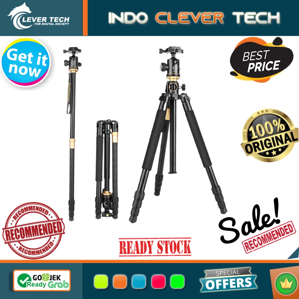 Beike Q-999C Q999C Carbon Fiber Tripod Monopod Traveling