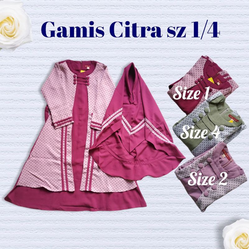 Gamis Anak Perempuan Citra Kids Usia 3 4 5 6 Tahun Busana Muslim Gamis Anak Cewek