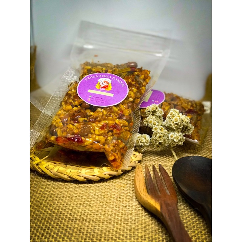 

KERING TEMPE DENGAN KACANG DAN TERI MELIMPAH 100gr by PRIMADONA SAMBAL dijamin nagih