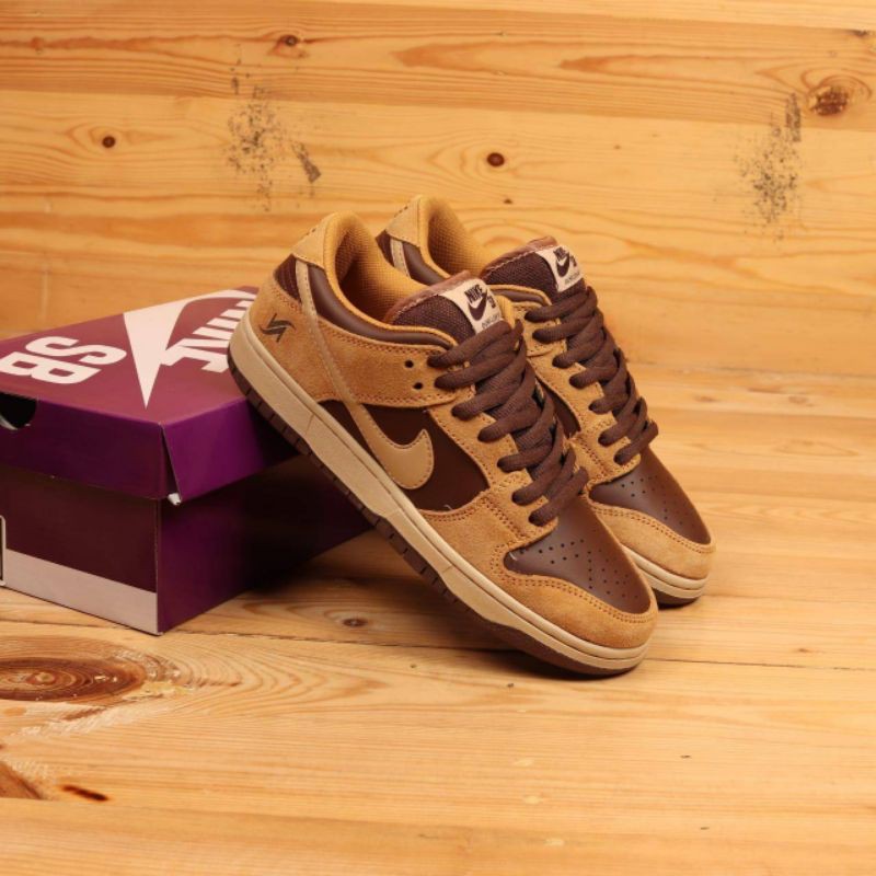 Sepatu Nike SB Dunk Low Brown Pack Made In Vietnam BNIB