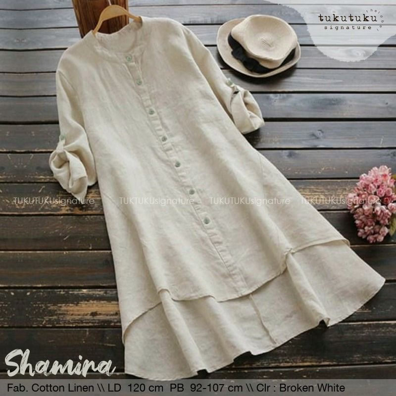 SHAMIRA LONG TUNIK KATUN LINEN JUMBO LD 120