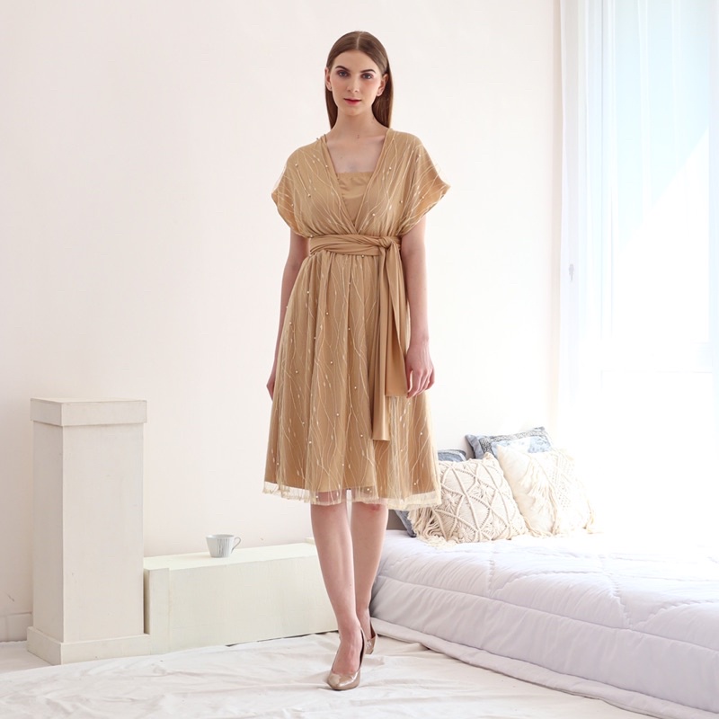 multiway dress midi full tulle