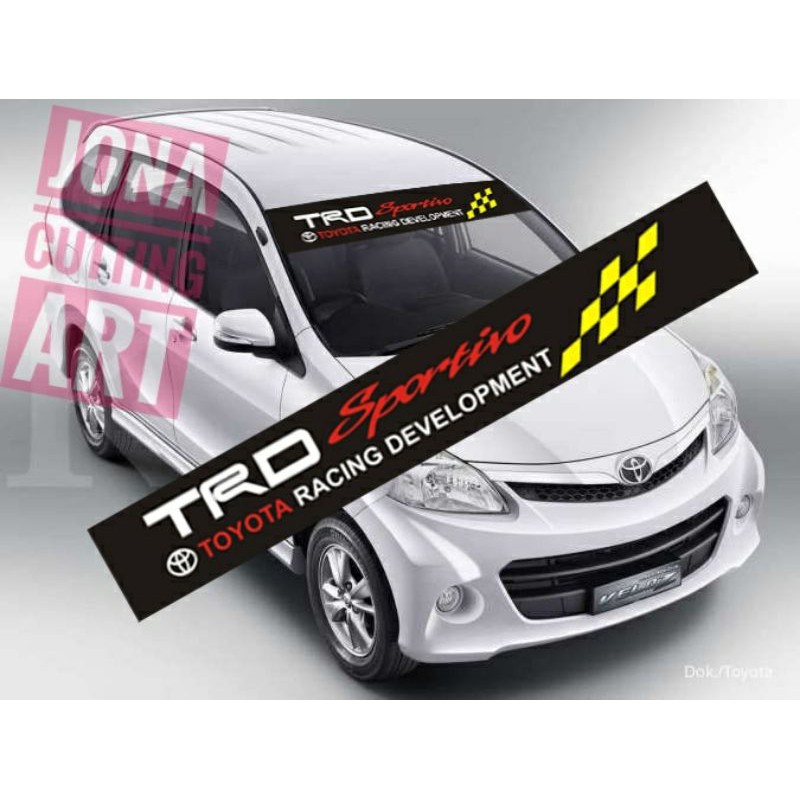 stiker cutting kaca mobil depan TRD Sportivo