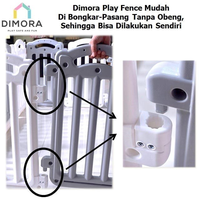 DIMORA PICNIC 10 PANEL + 1 PLAY + DOOR / GRAY &amp; WHITE COLOR PANEL