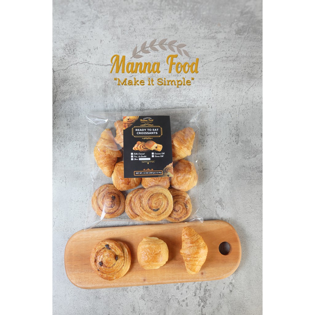 

Mixed Mini Croissant / Roti Croissant Bandung Campur kecil isi 50 / Box