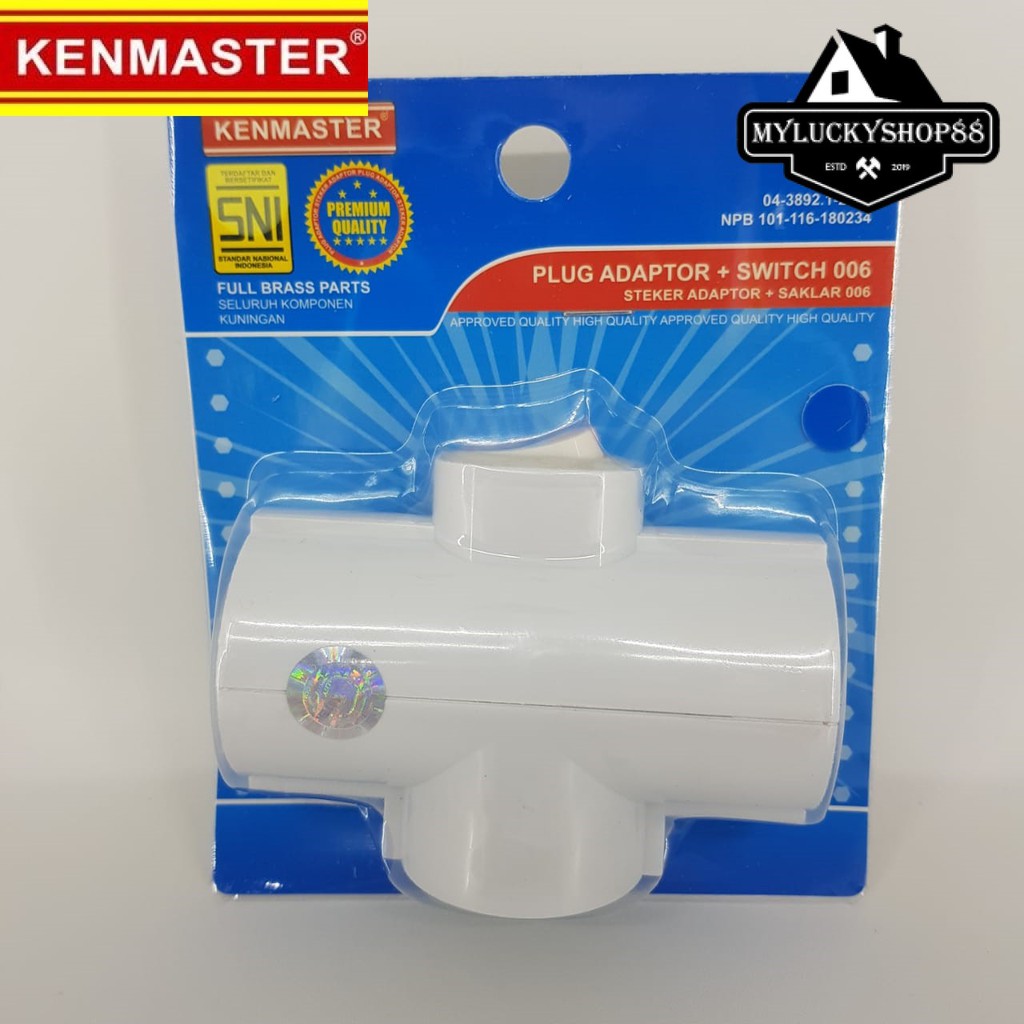 Kenmaster Steker Plug Adaptor XX-L006 SNI (BLS) Stop Kontak Kepala 3