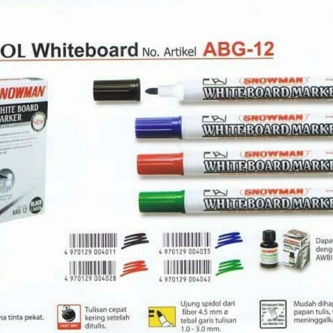 

[COD] Spidol Whiteboard ABG-12 Snowman CUCI GUDANG Kode 30
