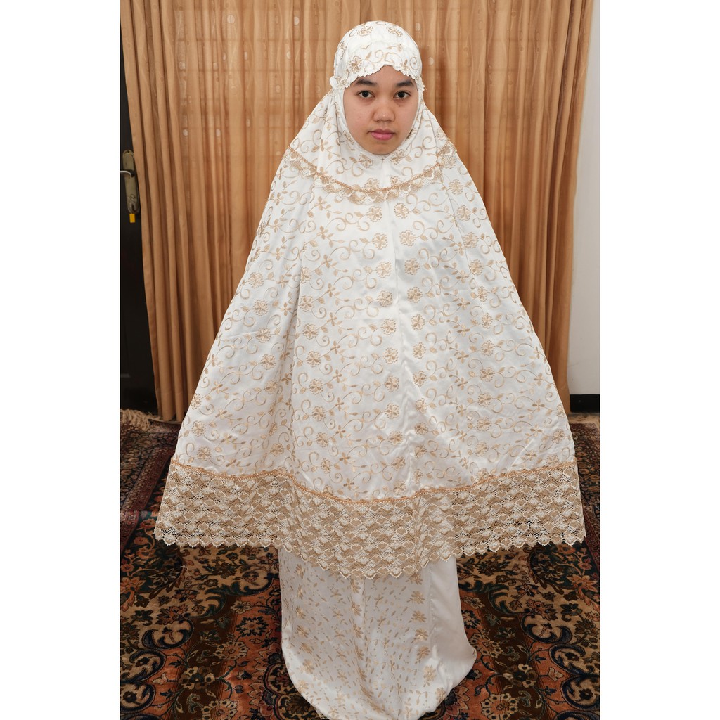 Mukenah Padang Dewasa Sutera Milo Batu