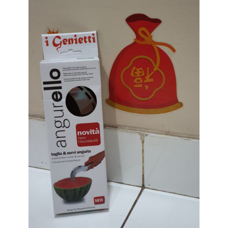 mrcaisen Pisau buah semangka melon stainless steel anti karat pakingan dus