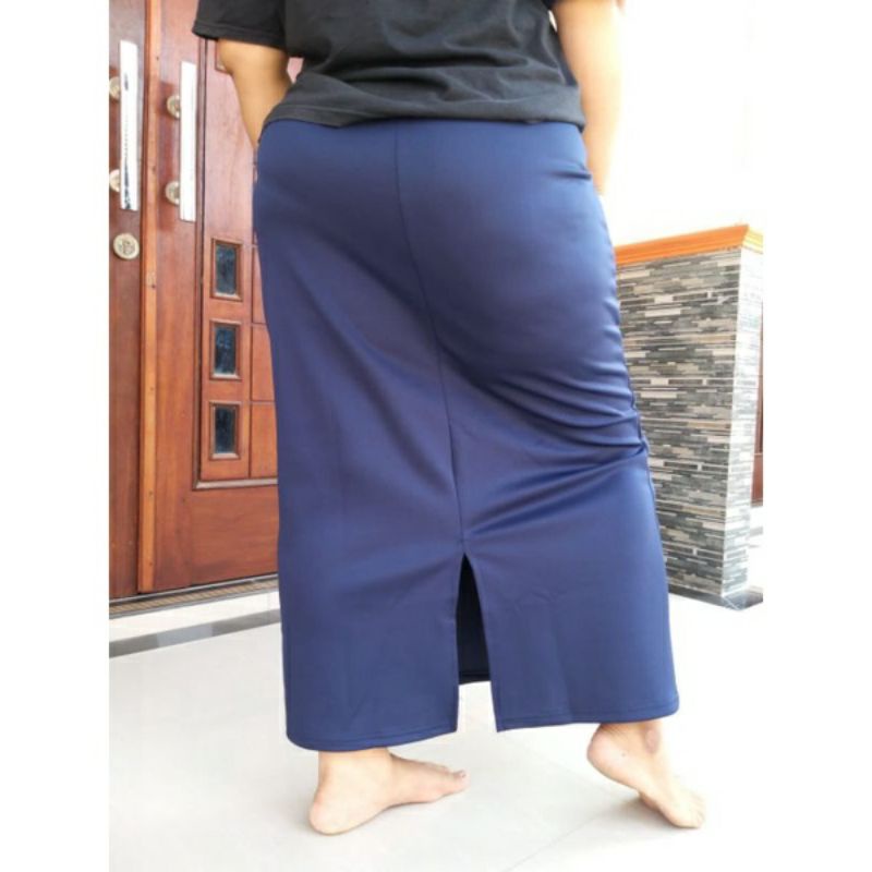 Rok Span Jumbo Scuba // Rok wanita jumbo // BB 70-100kg // bisa COD