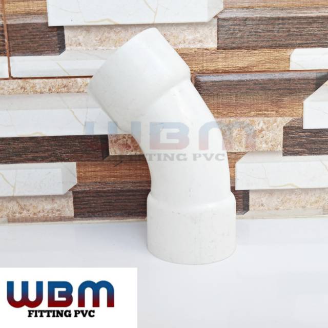 Sambungan pipa pvc Elbow 3 x 45 derajat