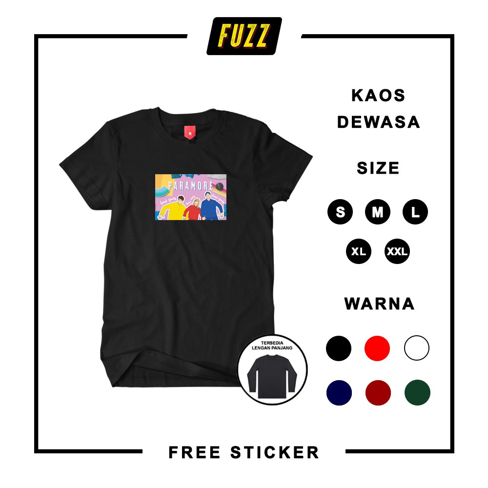 Kaos Paramore T-Shirt Musik Distro Pop Punk Rock Atasan Pria Dan Wanita Oversize