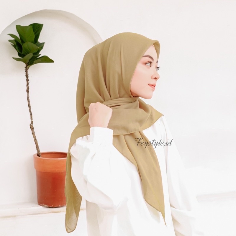 HIJAB BELLA SQUARE / HIJAB POLYCATTON-Deep latte