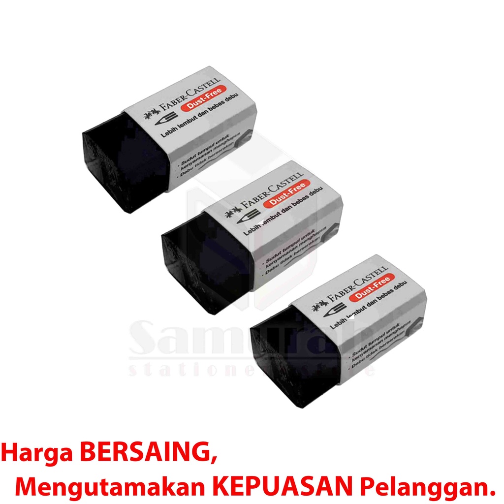 

RB Penghapus Pensil Faber-Castell Hitam Kecil 1 Box isi 40 pcs / Black Stip Eraser Dust Free /