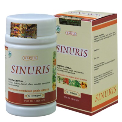 Sinuris 60 Kapsul Obat Sinusitis Selesma Alami | ORIGINAL | BPOM | HALAL MUI