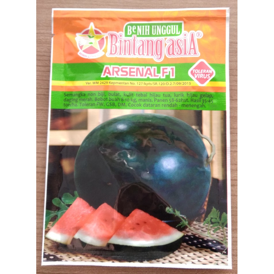Benih Semangka Non Biji ARSENAL F1 isi 20gr