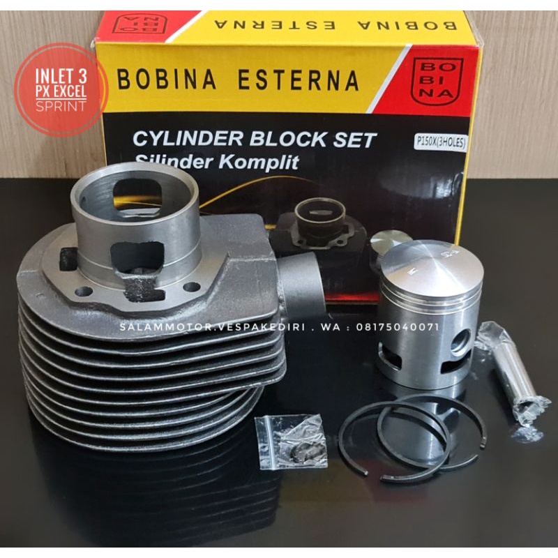 blok seher vespa blok piston silinder vespa Px  Ps Excel exclusive sprint BOBINA lobang 3