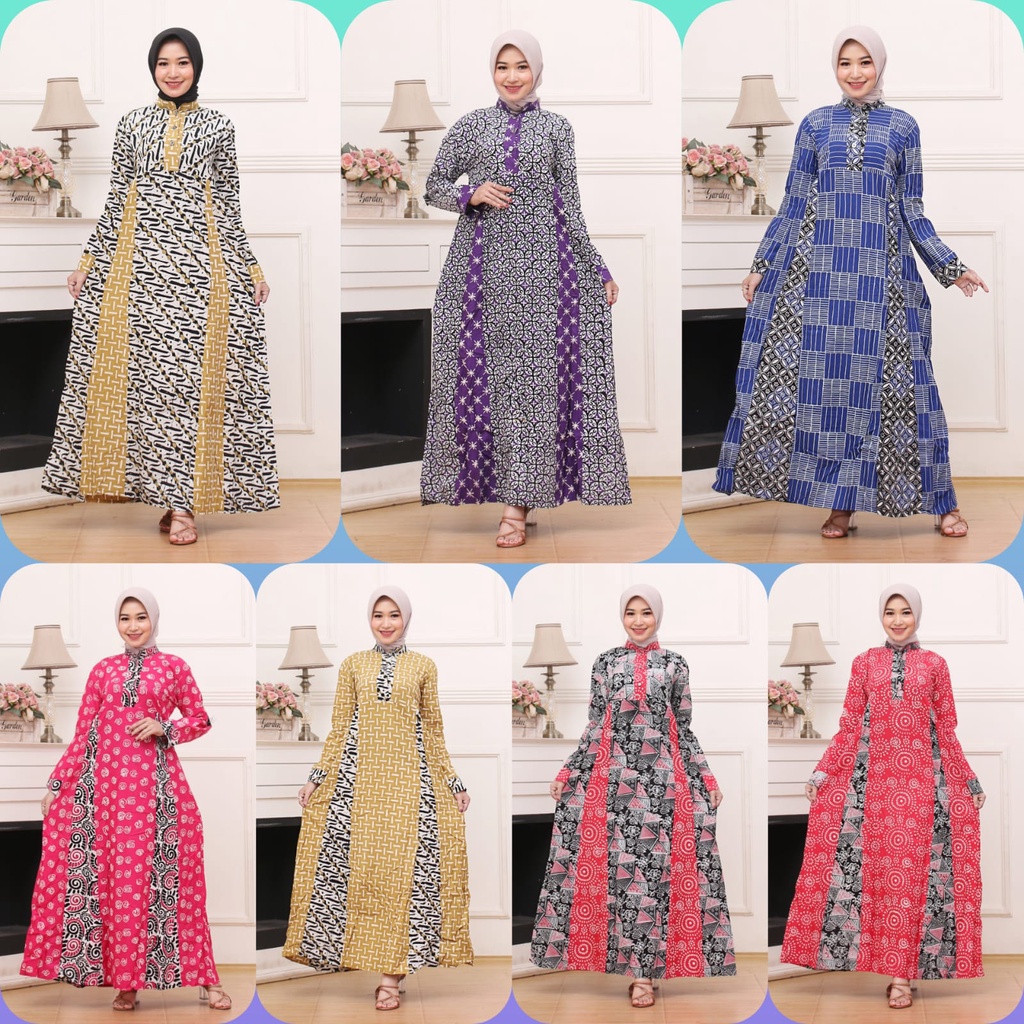 GAMIS SYARI MODERN/GAMIS CAP PEKALONGAN/GAMIS TERBARU/GAMIS  BUSUI MODERN/GAMIS CARDIGAN