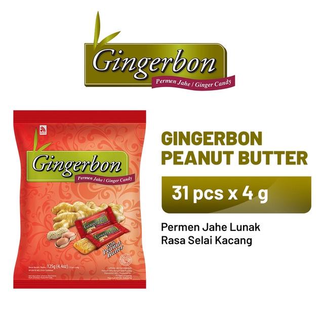 

GINGERBON Peanut Butter 1 Bag (31 x 4 gr)