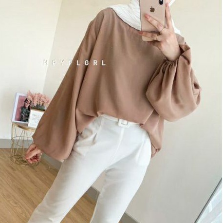 BALERINA BLOUSE/ ATASAN WANITA CASUAL LENGAN BALON BY ENBE STORE
